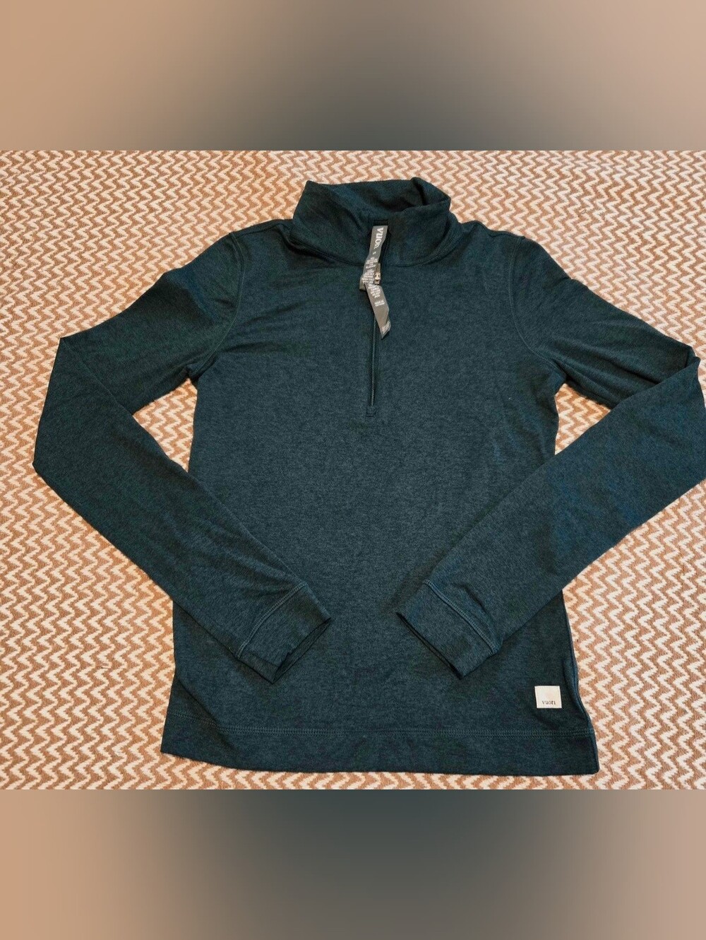 Vuori Women's Half-Zip Sweater - Dark Teal Heather